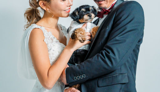 愛犬と一緒にウェディングフォト