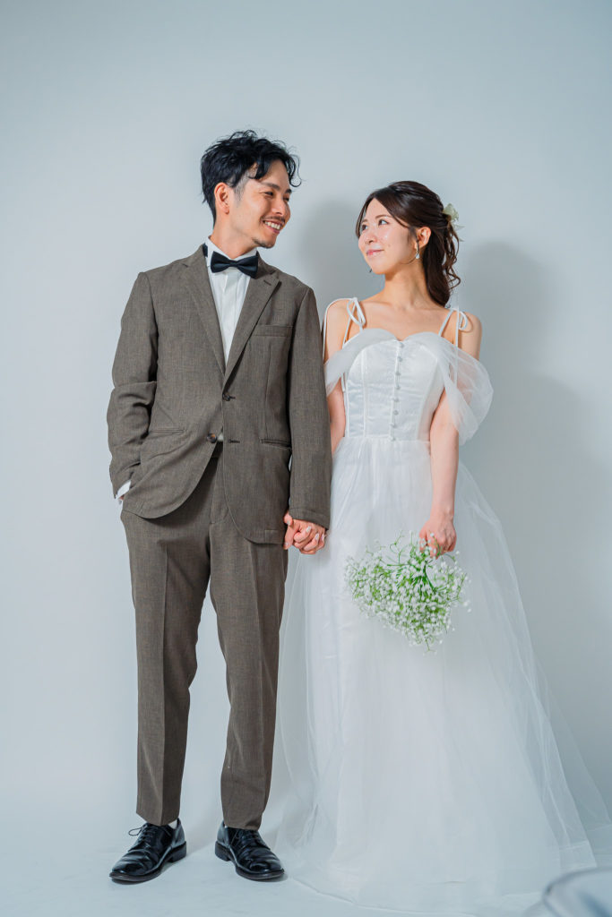 セルフウェディングフォトスタジオでの撮影