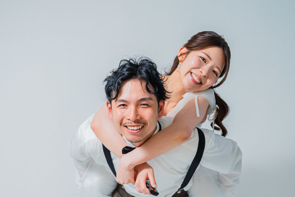 INAI WEDDING で撮影された雨でも撮影可能なセルフウェディングフォト