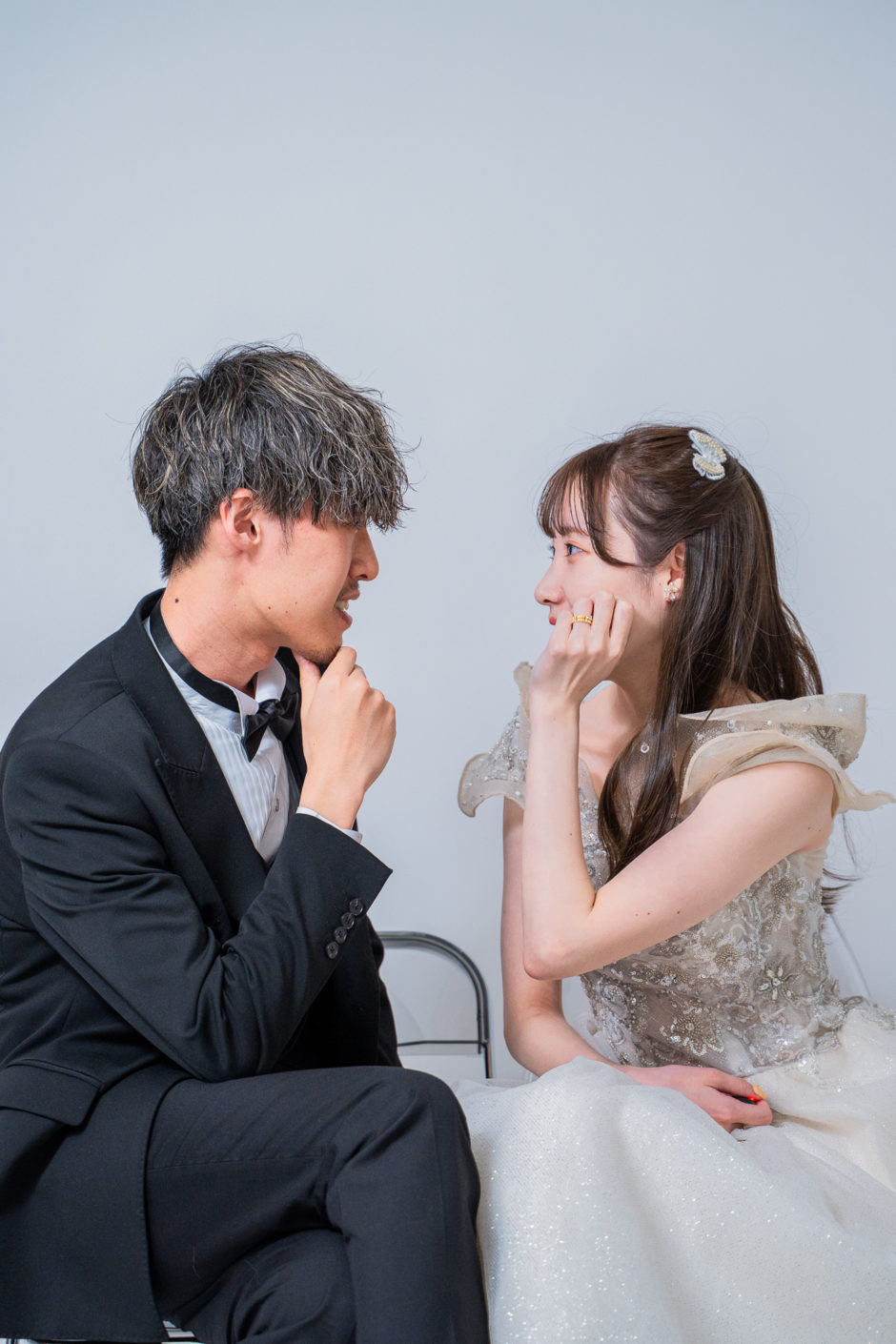 スタジオ前撮りの様子