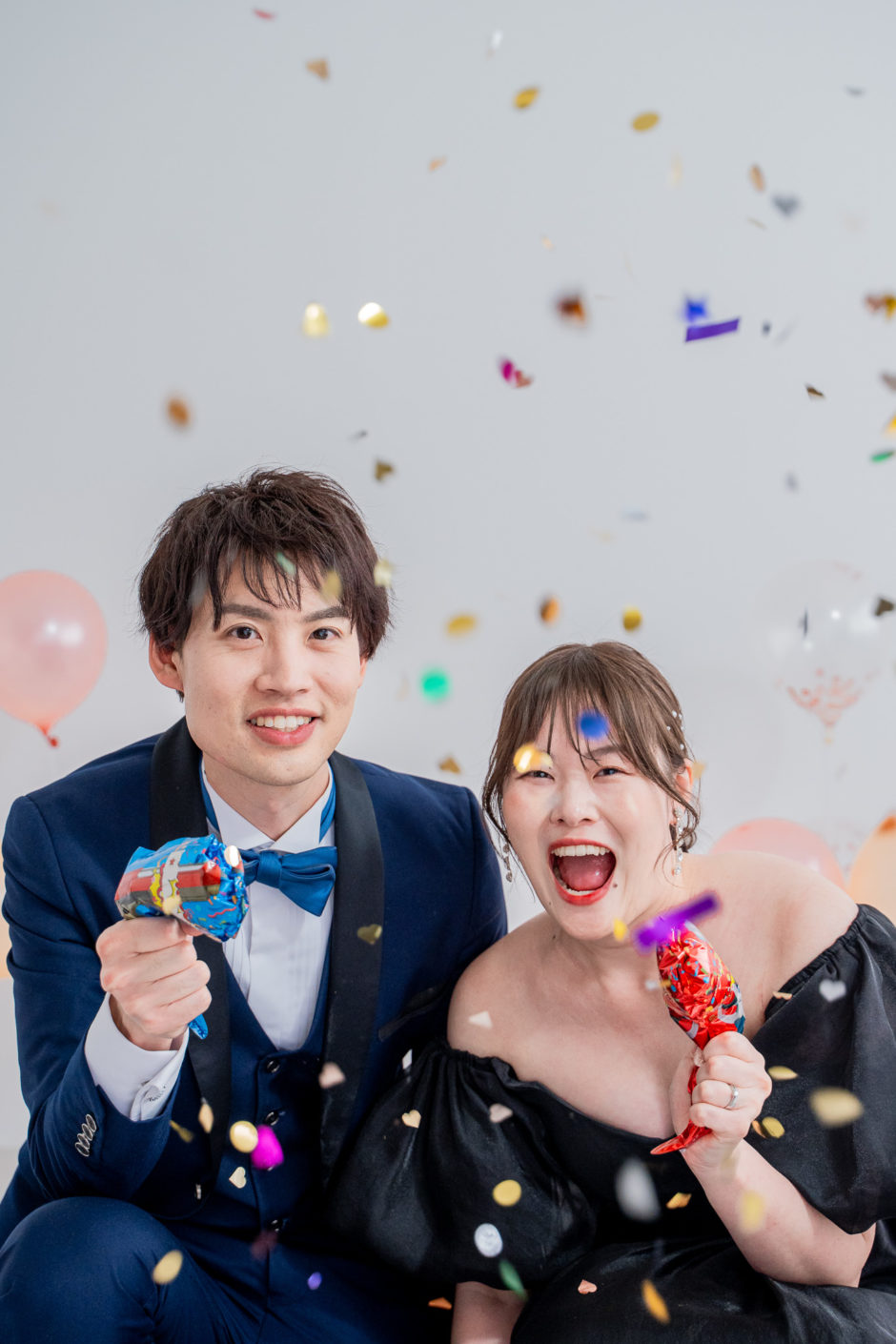 スタジオ前撮りの様子