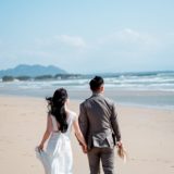 海で撮影したロケーションフォトウェディング