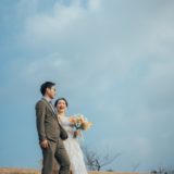 Vesカラードレスmielで撮るロケーションフォトの様子