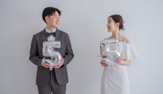 スタジオウェディングフォトの様子。イナイウェディングで撮影