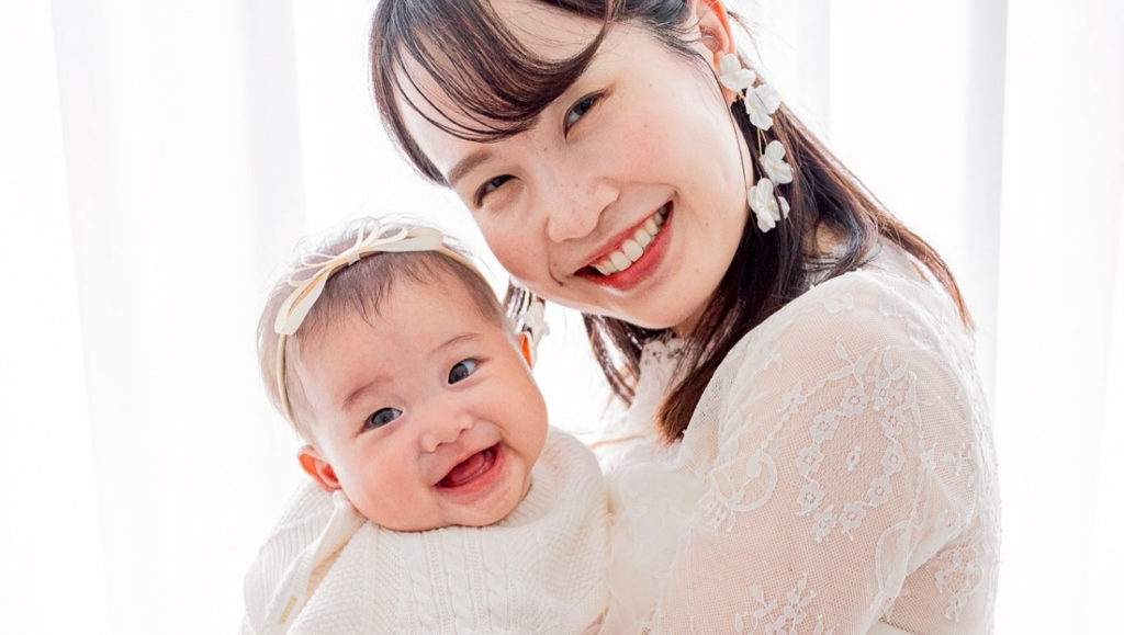 母の日フォトフェア 赤ちゃんとおお母さんで撮影