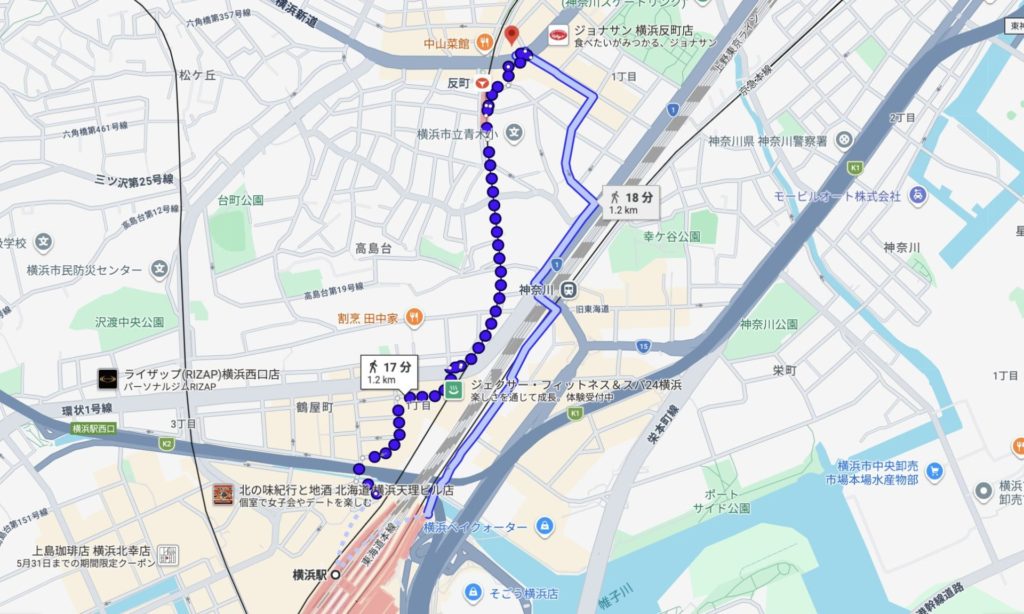 セルフウェディングフォトスタジオINAI WEDDING 横浜反町店までのアクセス