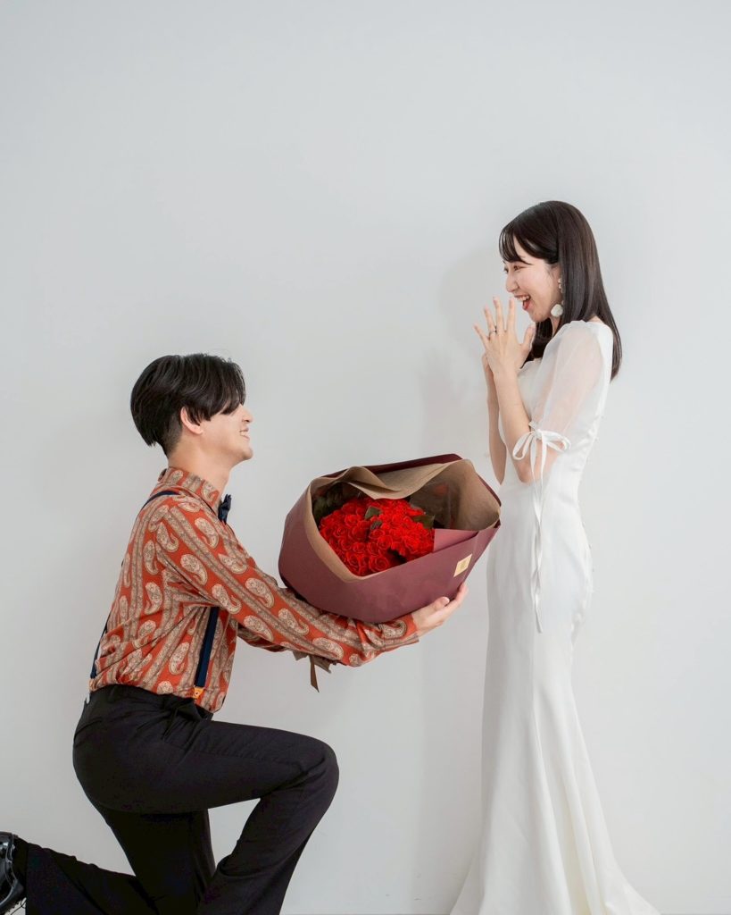 INAI WEDDING 東京で撮影されたバレンタインにぴったりなセルフフォト