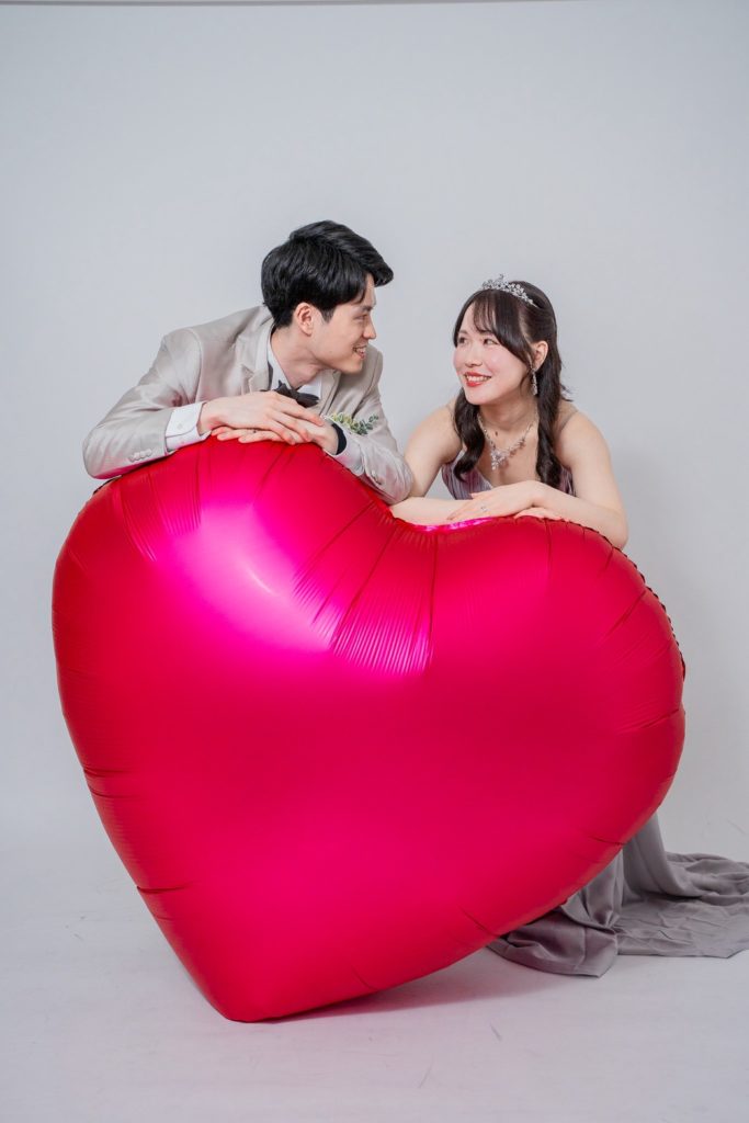 入籍フォト超特大ハートバルーン