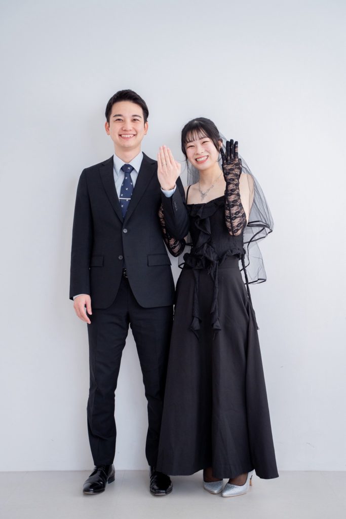 入籍フォト指輪ショット