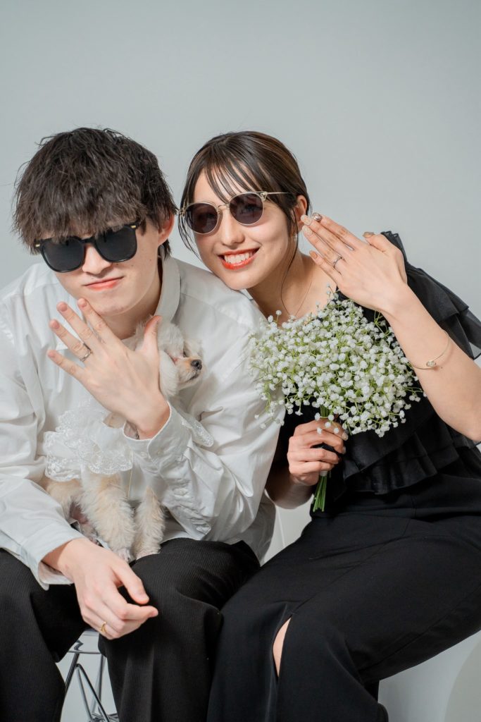 入籍フォト指輪ショット