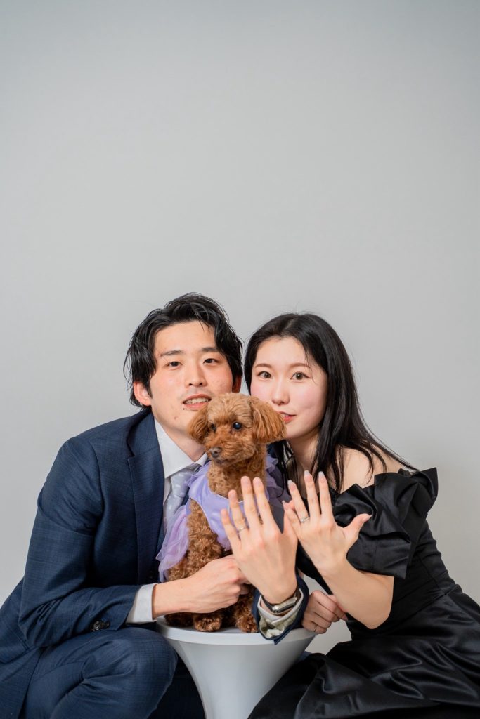 入籍フォト指輪ショット