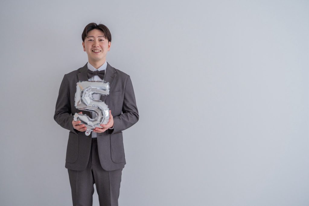 入籍フォト新郎ソロショット