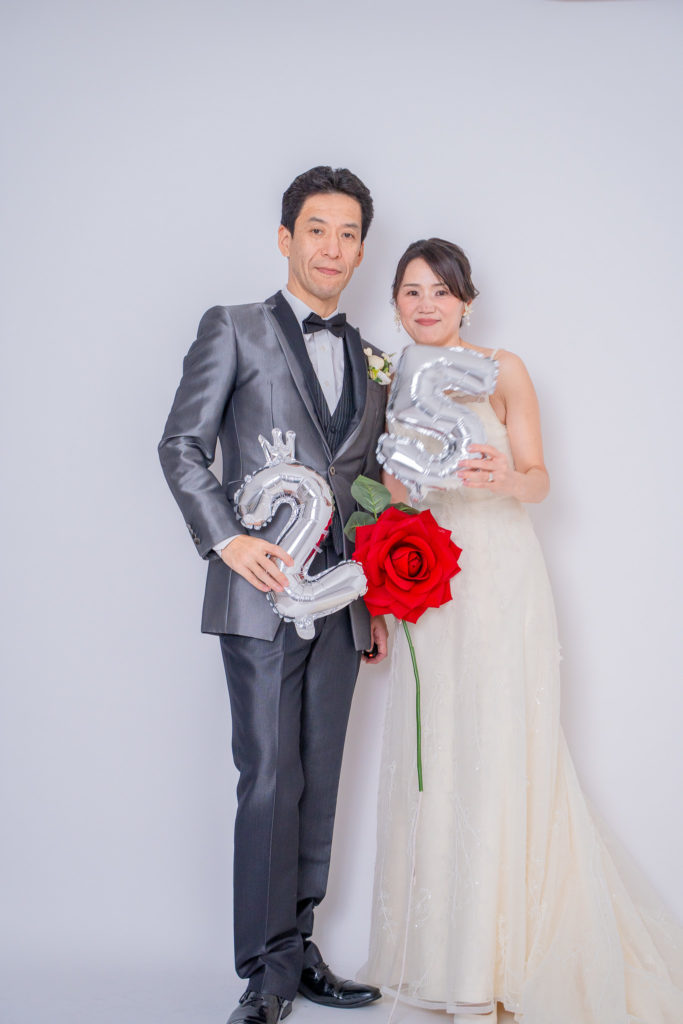 INAI WEDDING で撮影された結婚25周年の記念フォト