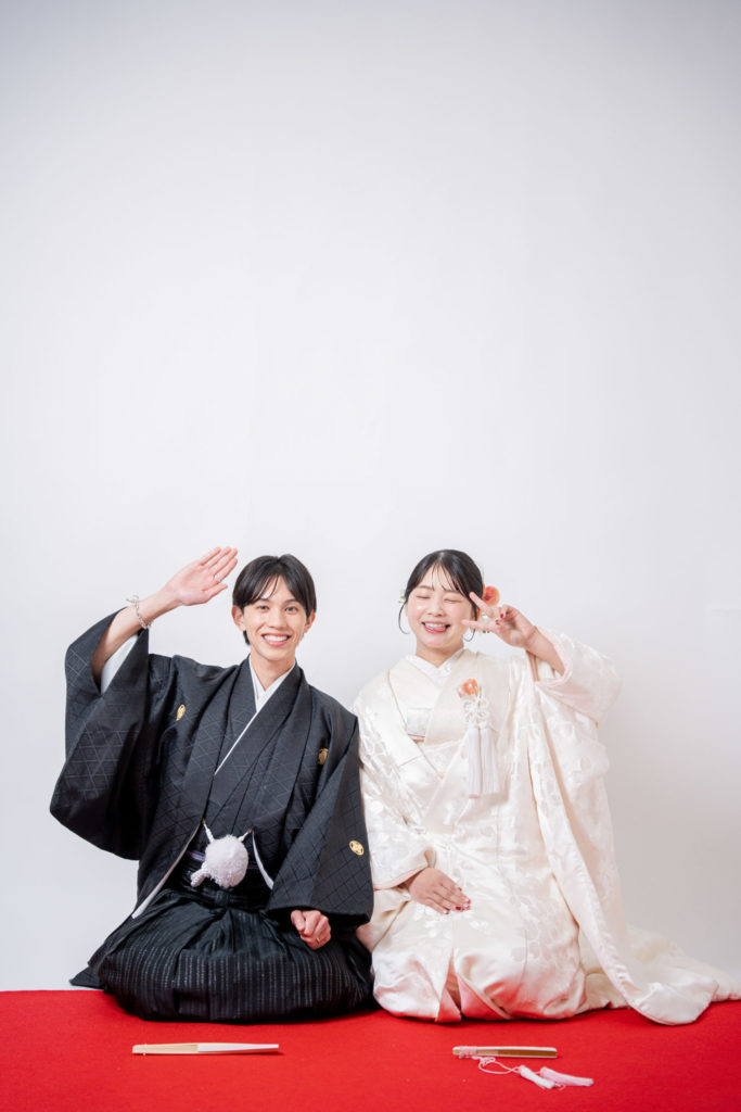 和装前撮り 基本の正座ポーズ 白無垢